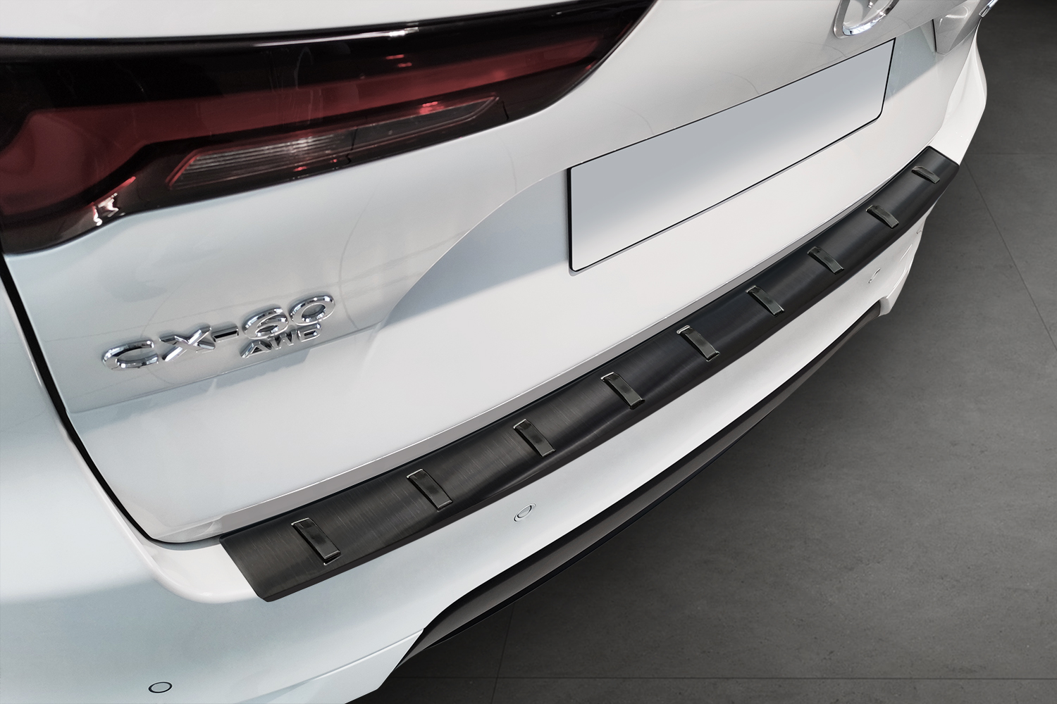 Bumperbeschermer geschikt voor Mazda CX-60 (KH) 2022-heden RVS geborsteld antraciet - Strong