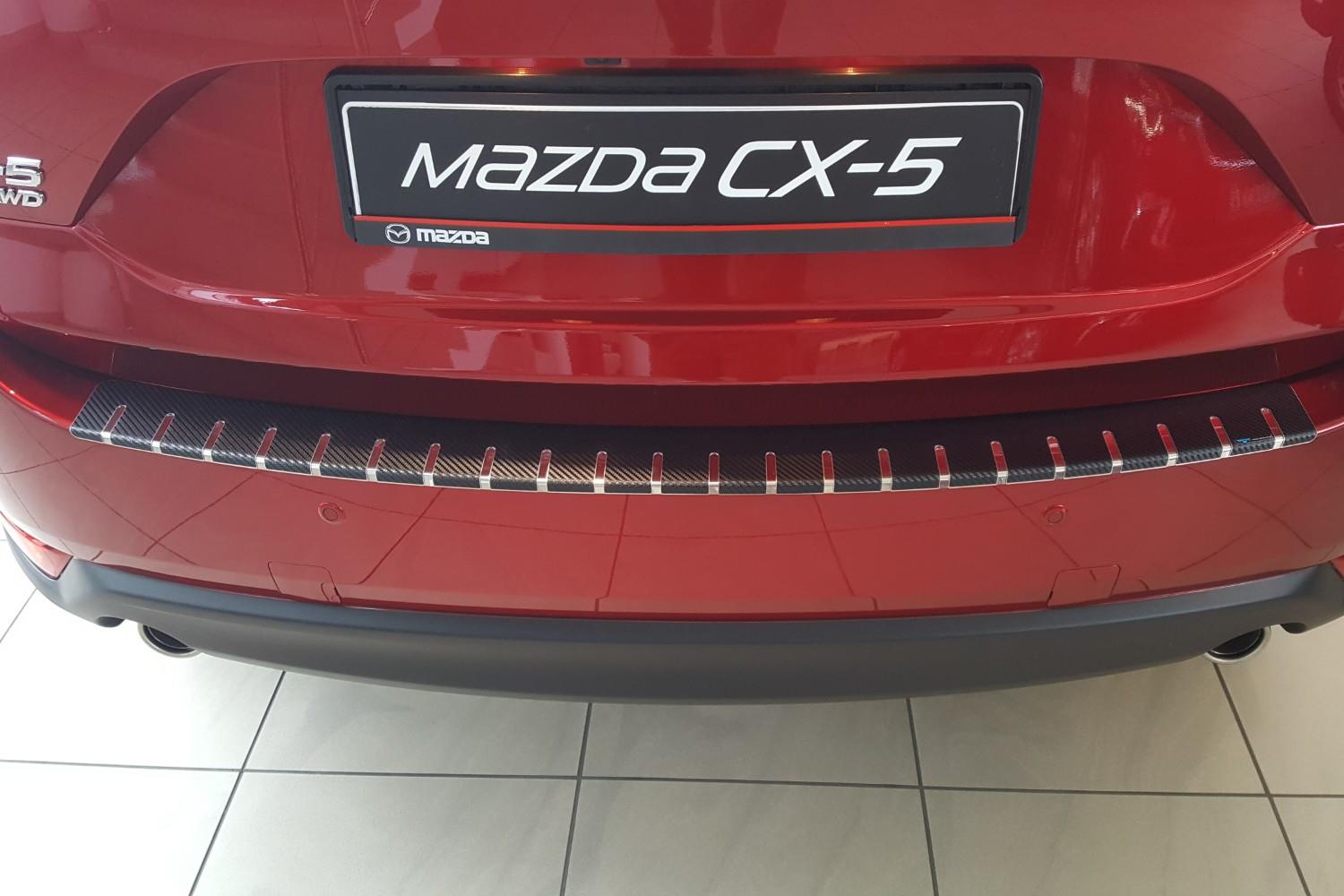 Ladekantenschutz Mazda CX-5 (KF) 2017-heute Edelstahl - Carbon Folie