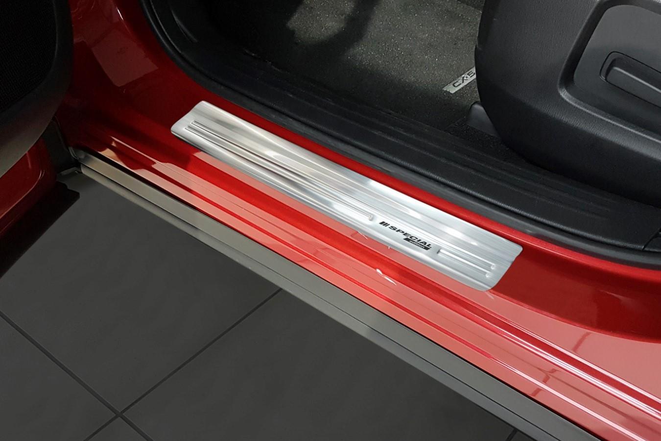 Seuils de portes Mazda CX-5 (KF) 2017-présent acier inox brossé 4 pièces