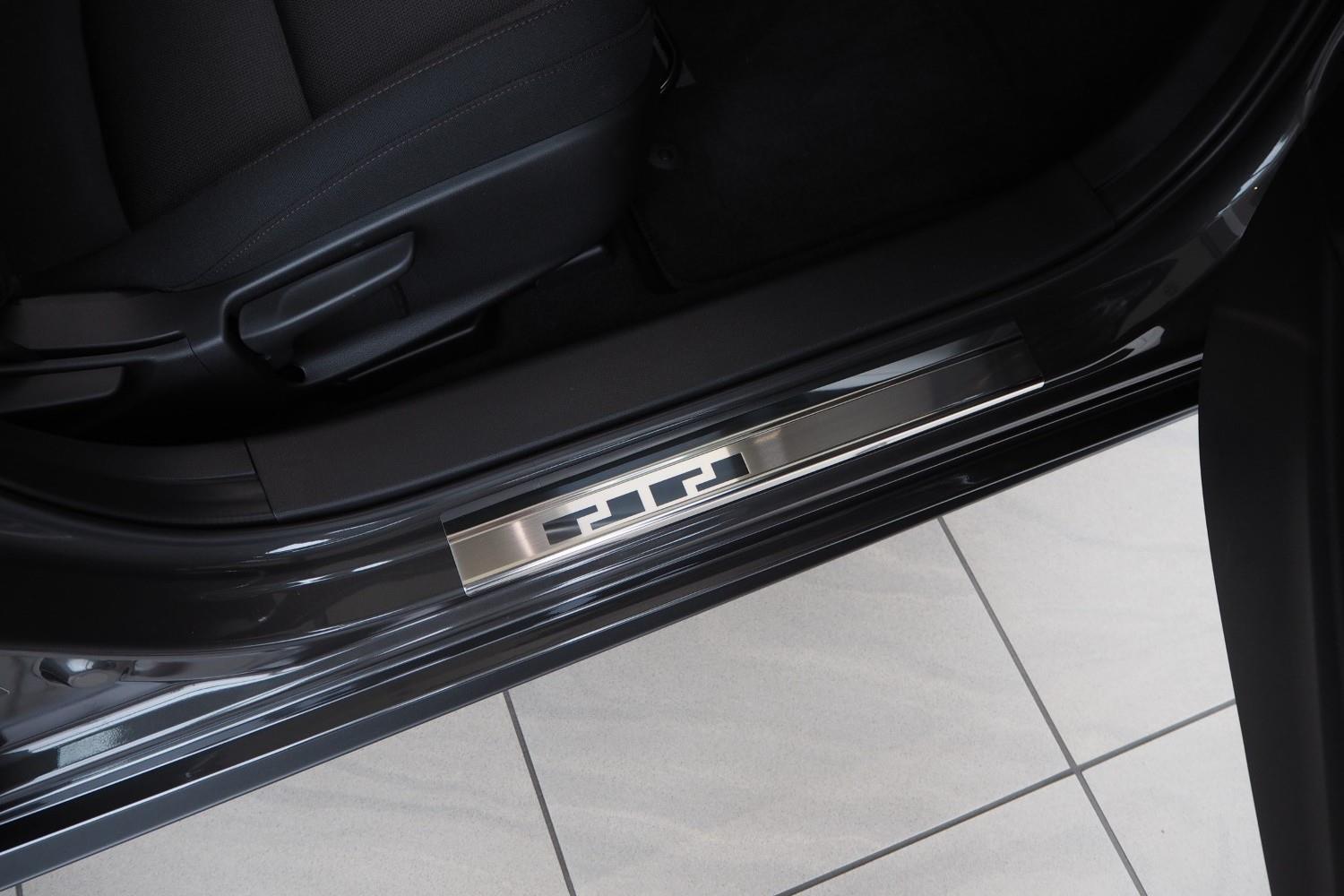 Door sill plates suitable for Mazda3 (BP) 2019-present 5-door hatchback stainless steel brushed