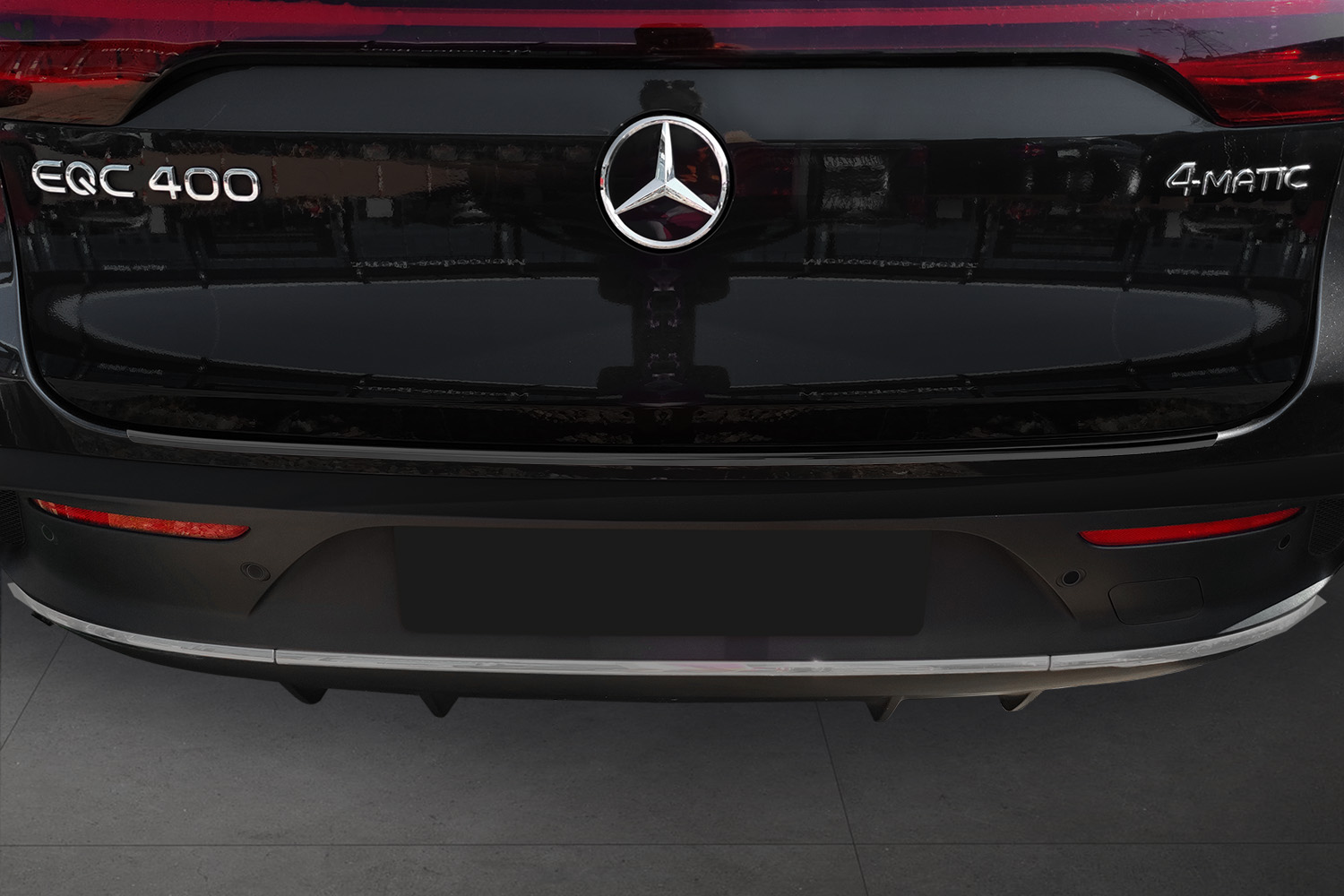 Edelstahl Heckstoßstangenschutz passend für Mercedes EQC (N293