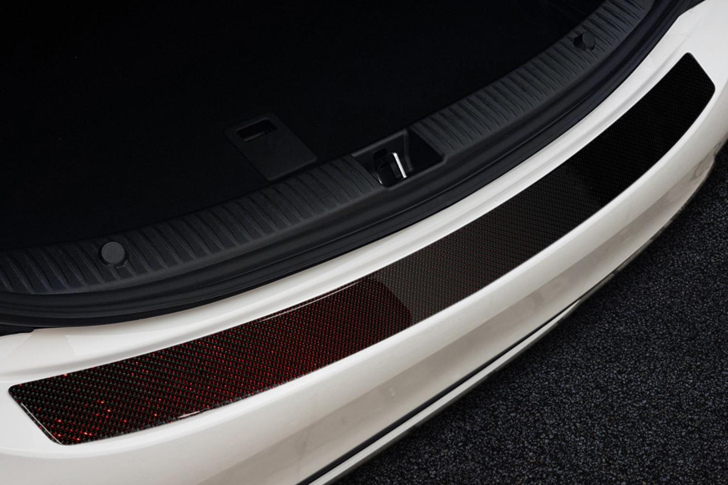 Rear bumper protector suitable for Mercedes-Benz CLS (C218) 2011-2018 4-door saloon carbon