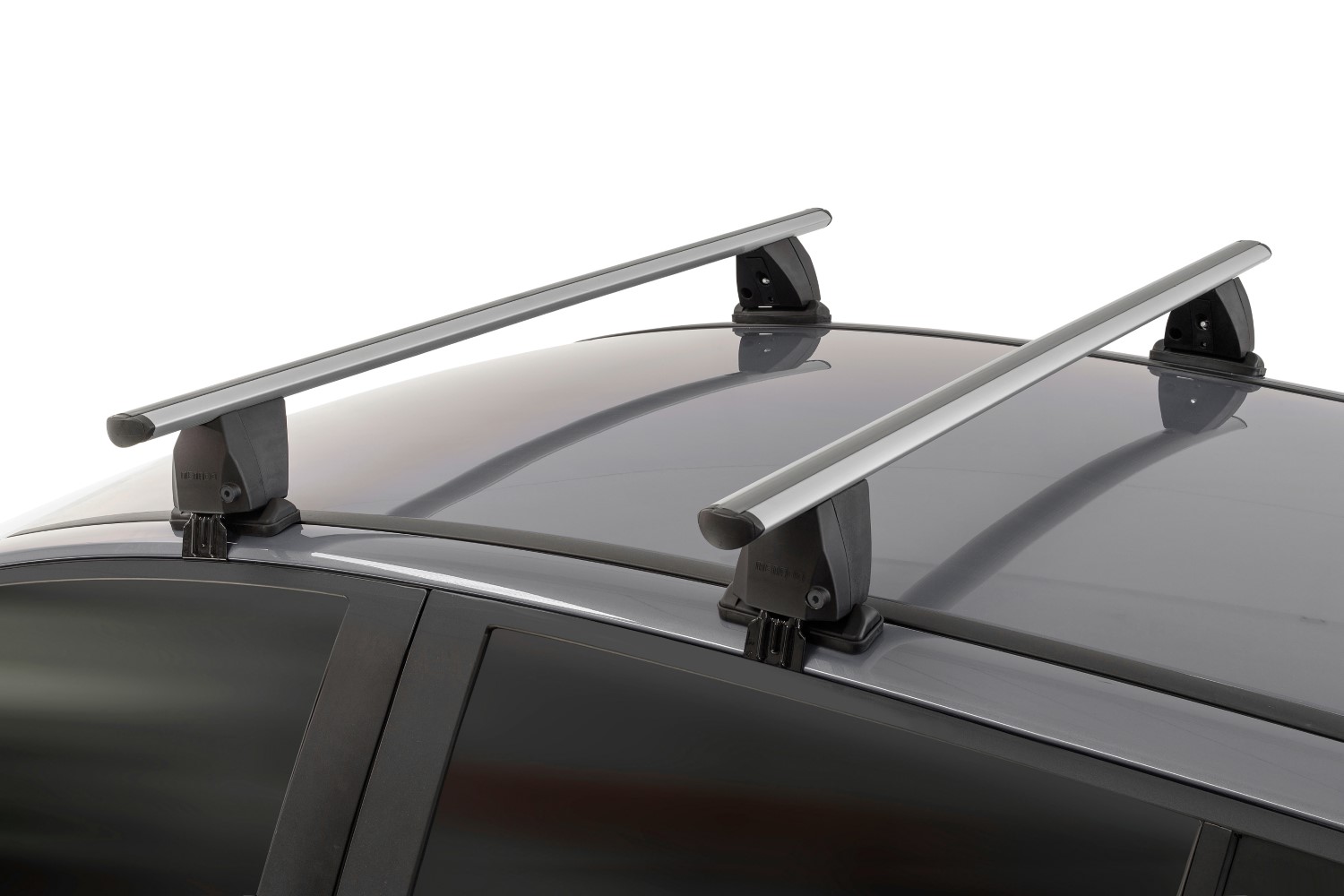 Barres de toit convient à Fiat 500e 2020-présent 3 portes bicorps Menabo Delta argent