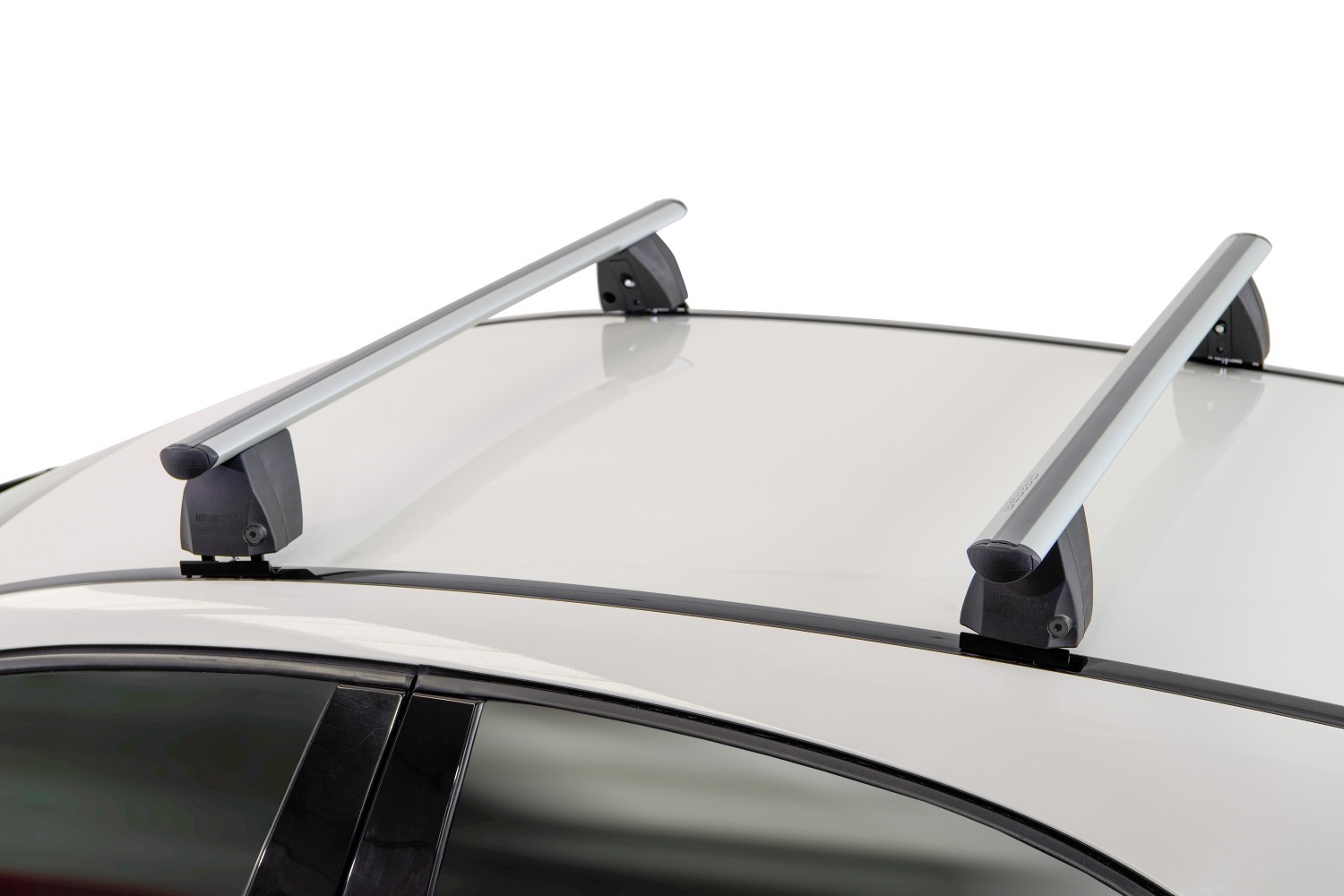 Barres de toit convient à Tesla Model S 2012-2016 5 portes bicorps Menabo Delta argent