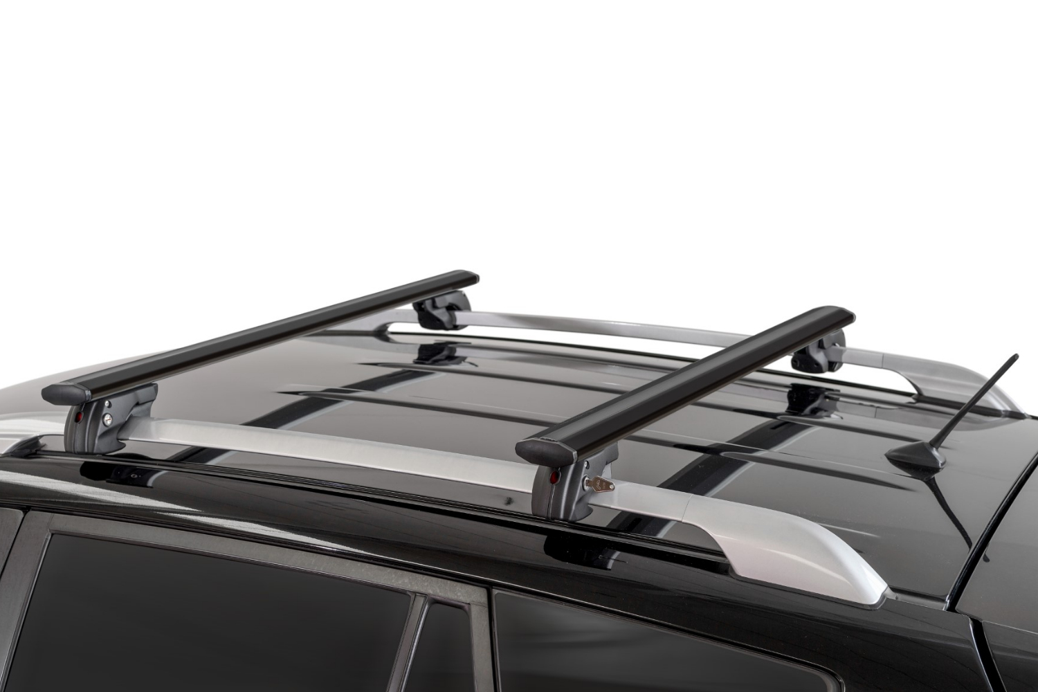 Roof bars suitable for MG ZT Estate 2001-2005 wagon Menabo Jackson aero black Roof bars suitable for MG ZT Estate 2001-2005 wagon Menabo Jackson aero black