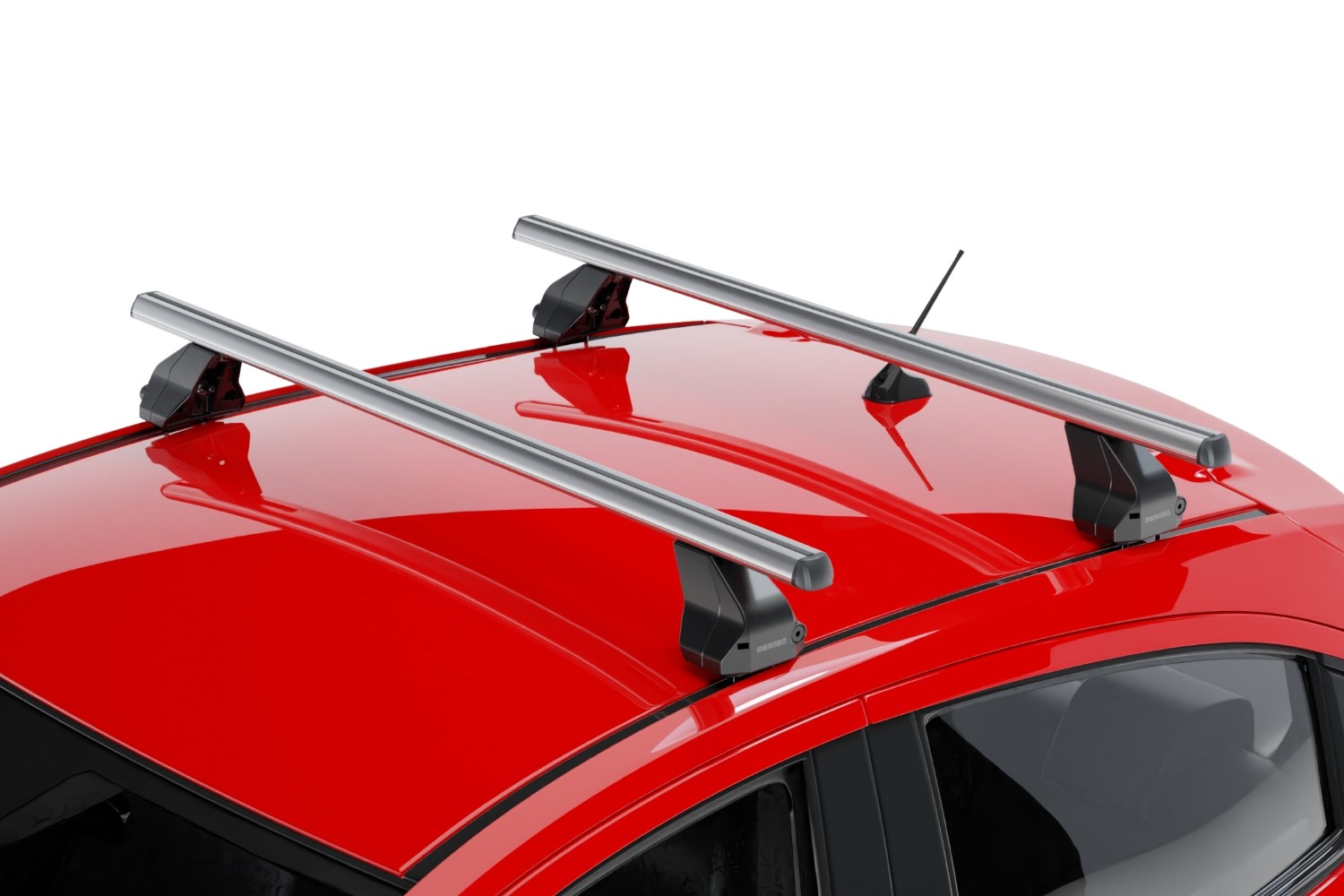 Roof bars suitable for Hyundai i20 (GB) 2014-2020 5-door hatchback Menabo Omega Alu silver