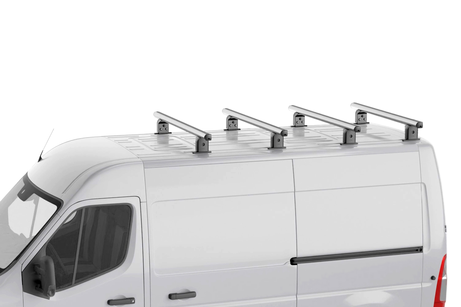 Barres de toit convient à Renault Master II 1997-2010 Menabo Professional Airdyn aluminium - 4 barres