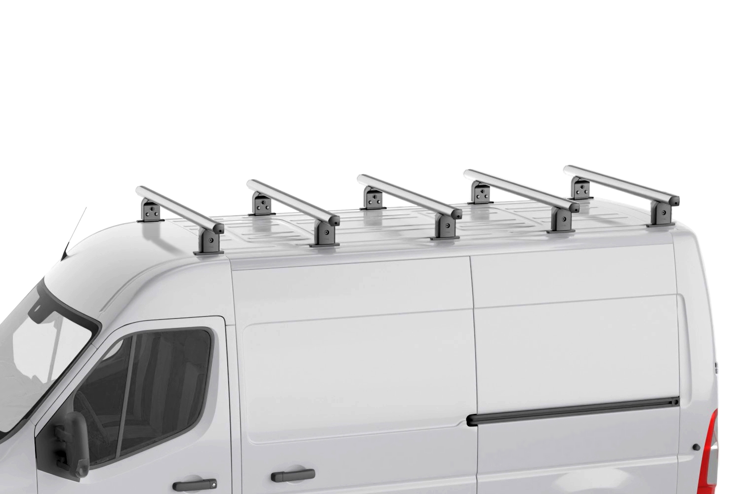 Barres de toit convient à Nissan Interstar 2003-2010 Menabo Professional Airdyn aluminium - 5 barres