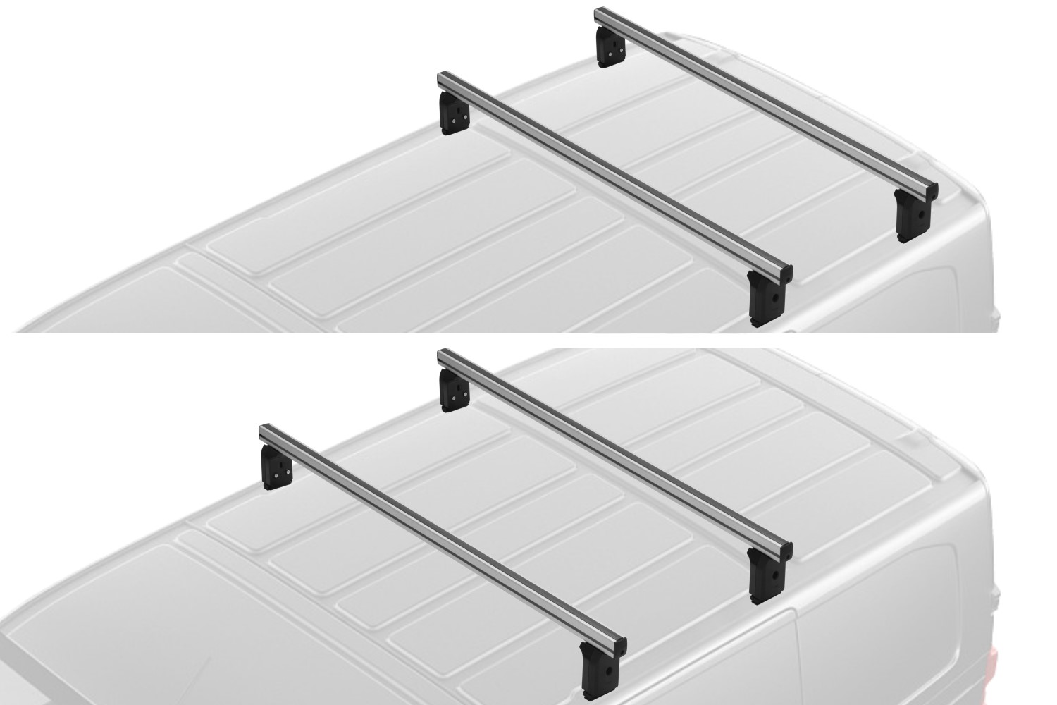 Barres de toit convient à Renault Express 2021-présent Menabo Professional aluminium - 2 barres