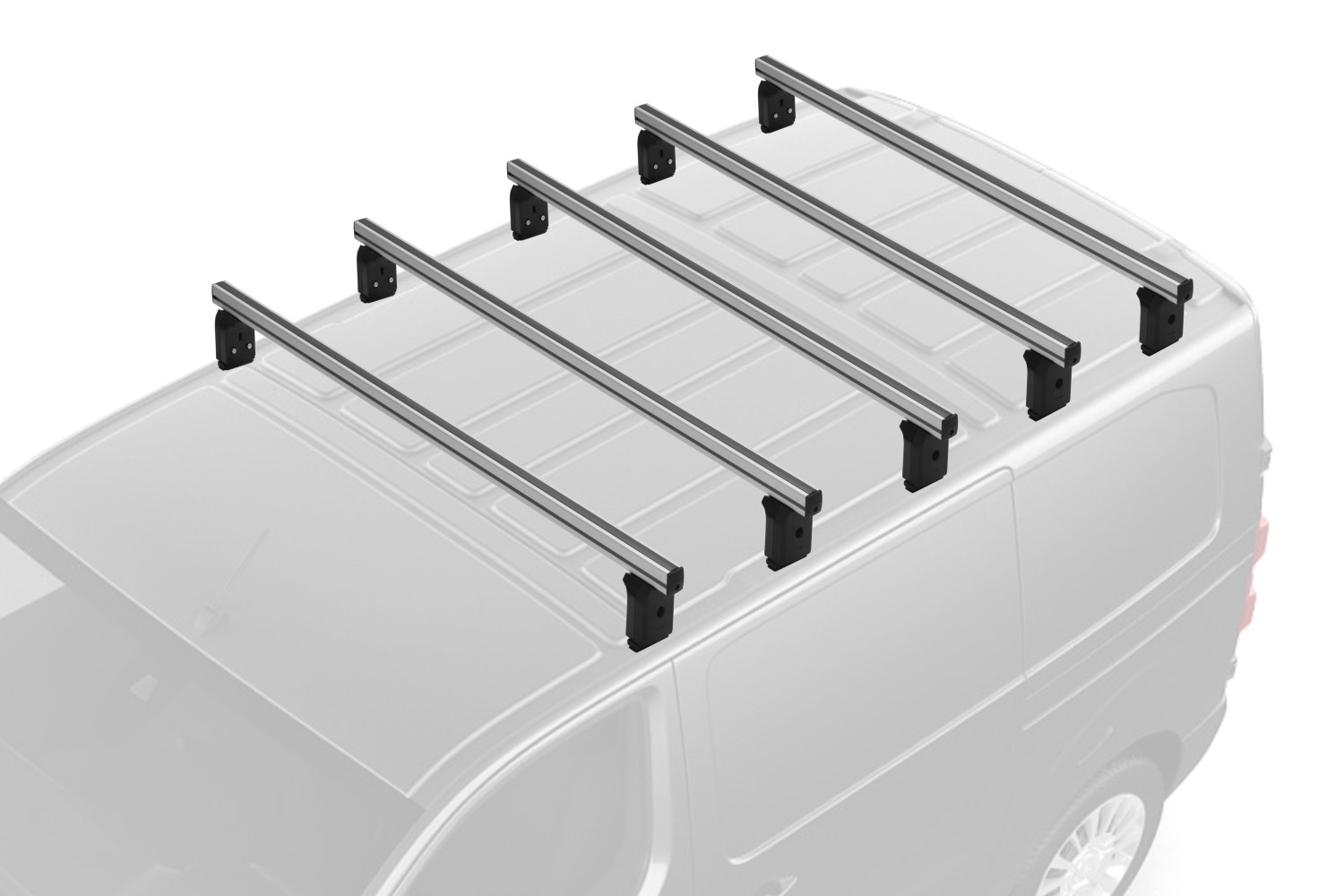 Barres de toit convient à Volkswagen Crafter I 2006-2017 Menabo Professional aluminium - 5 barres