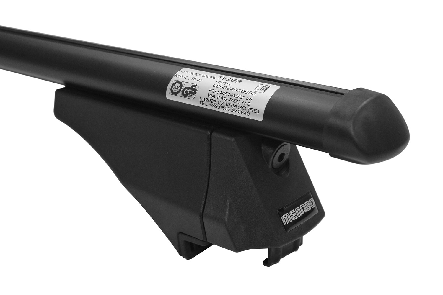 Menabo Tiger roof bars set black - Dachträger / Relingträger Satz Schwarz - dakdragers set zwart - jeu de barres de toit noir (2) Menabo Tiger roof bars set black - Dachträger / Relingträger Satz Schwarz - dakdragers set zwart - jeu de barres de toit noir (2)