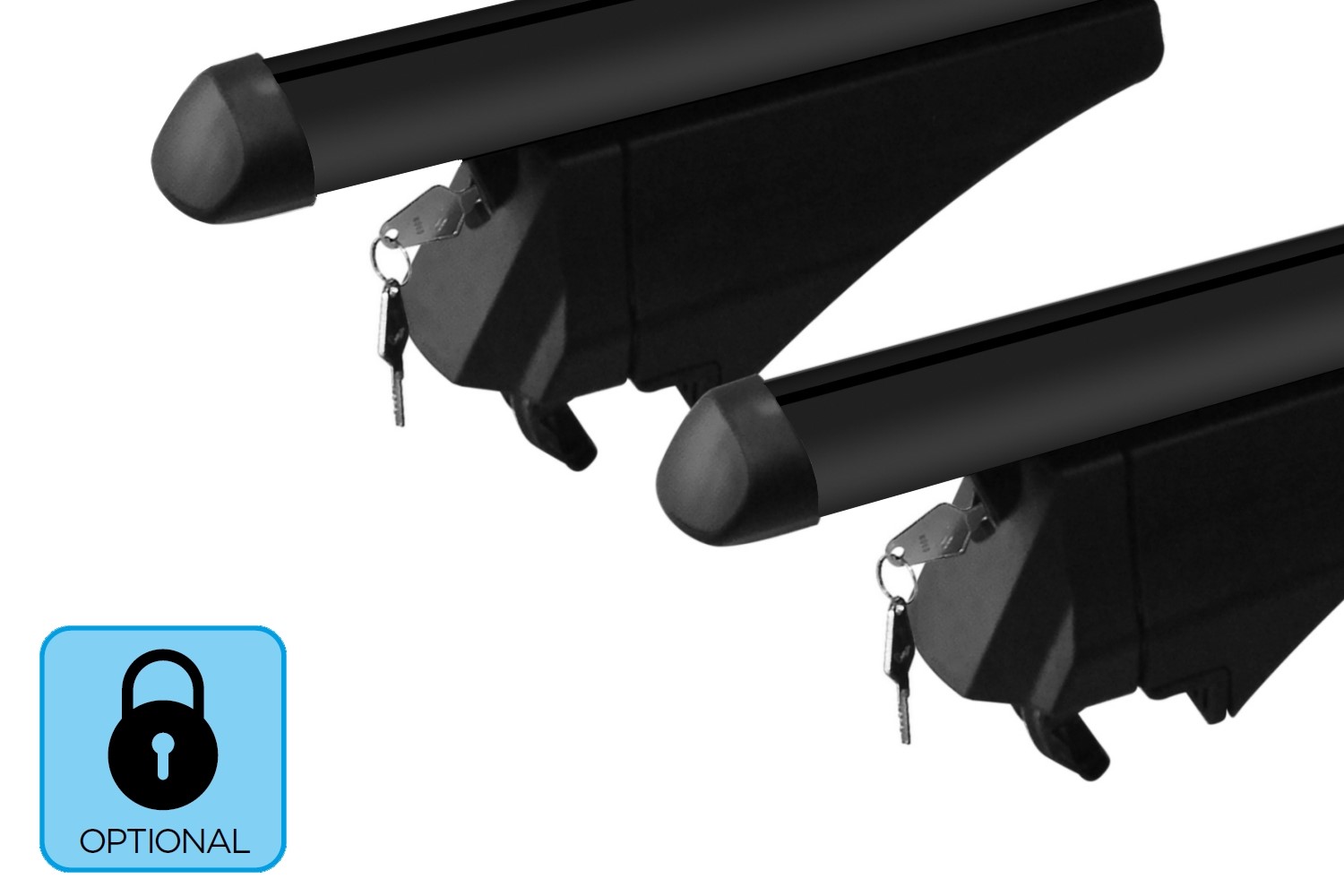 Menabo Tiger roof bars set black - Dachträger / Relingträger Satz Schwarz - dakdragers set zwart - jeu de barres de toit noir (3) Menabo Tiger roof bars set black - Dachträger / Relingträger Satz Schwarz - dakdragers set zwart - jeu de barres de toit noir (3)