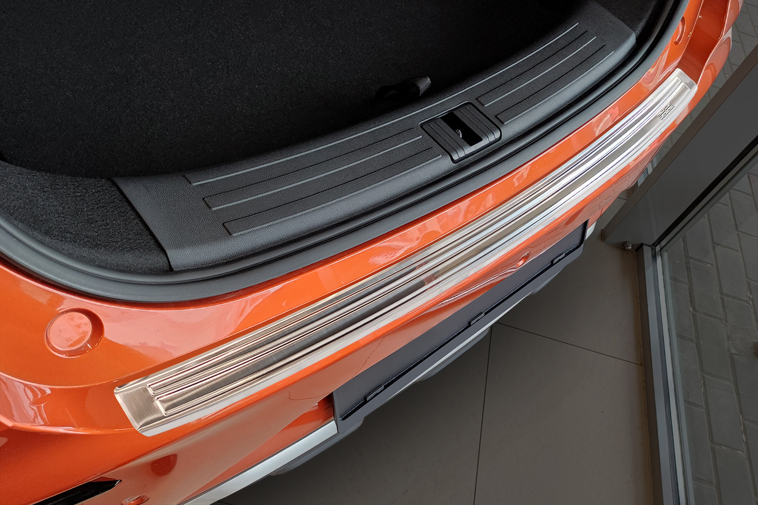 Rear bumper protector suitable for MG ZS II 2019-present stainless steel brushed