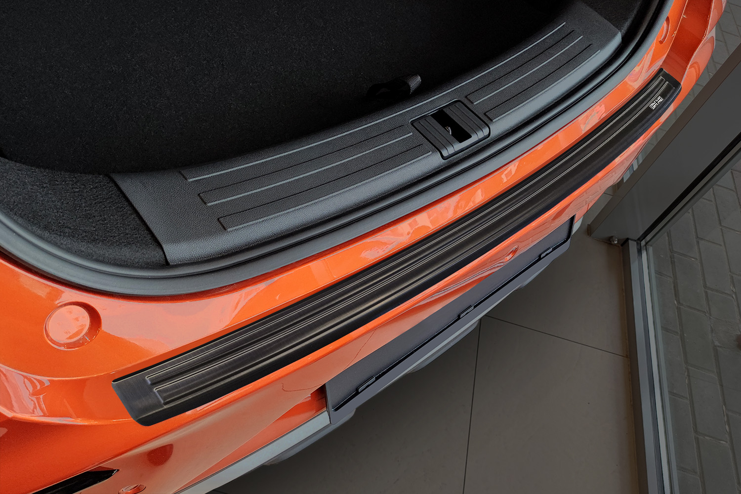 Rear bumper protector suitable for MG ZS II 2019-present stainless steel brushed anthracite