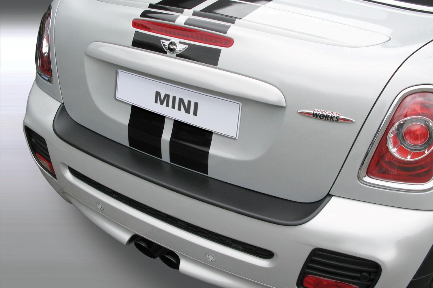 Rear bumper protector suitable for Mini Coupé - Roadster 2011-2015 3-door hatchback ABS - matt black