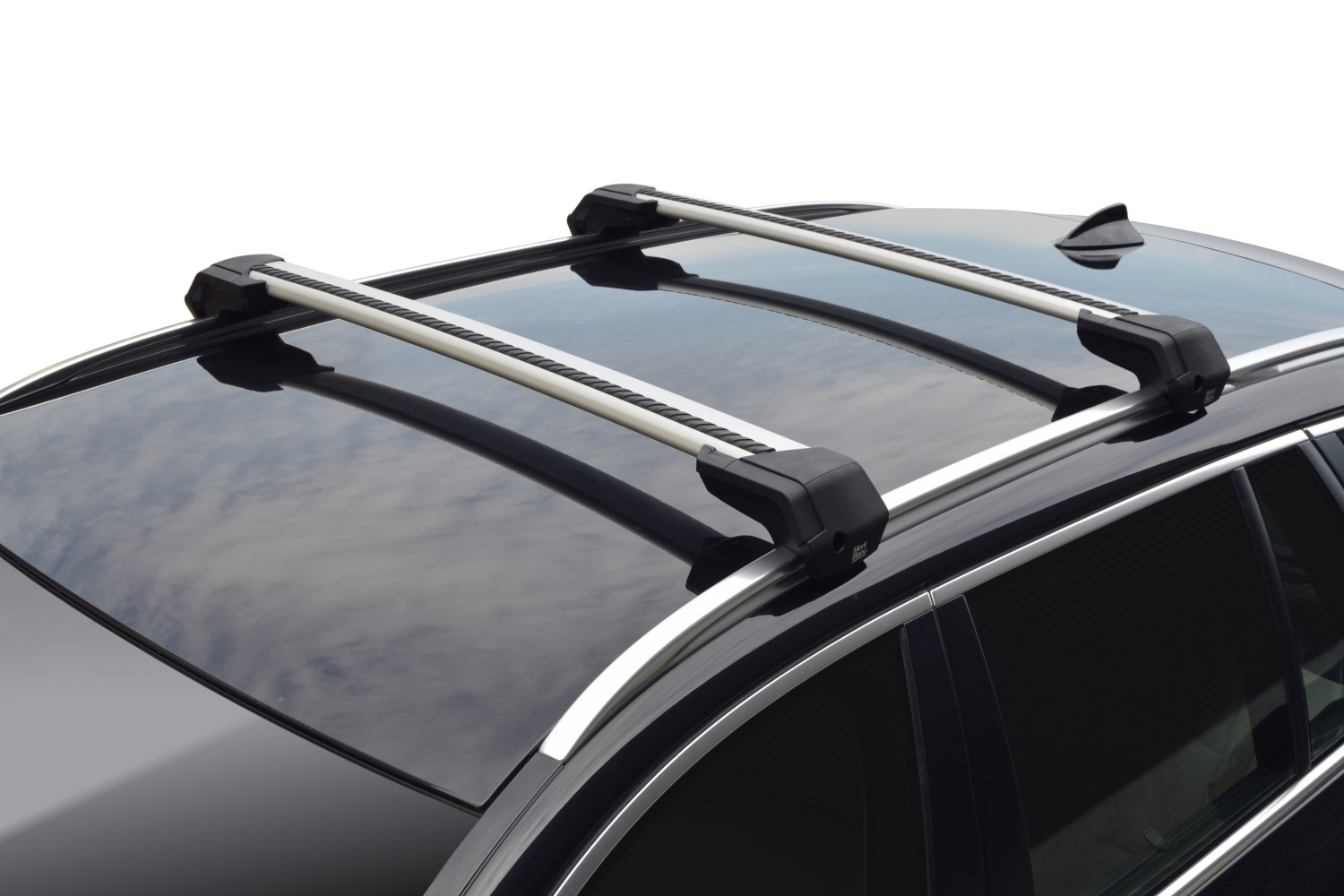 2 barres de toit Aluminium avec fixations sur portières MONT BLANC