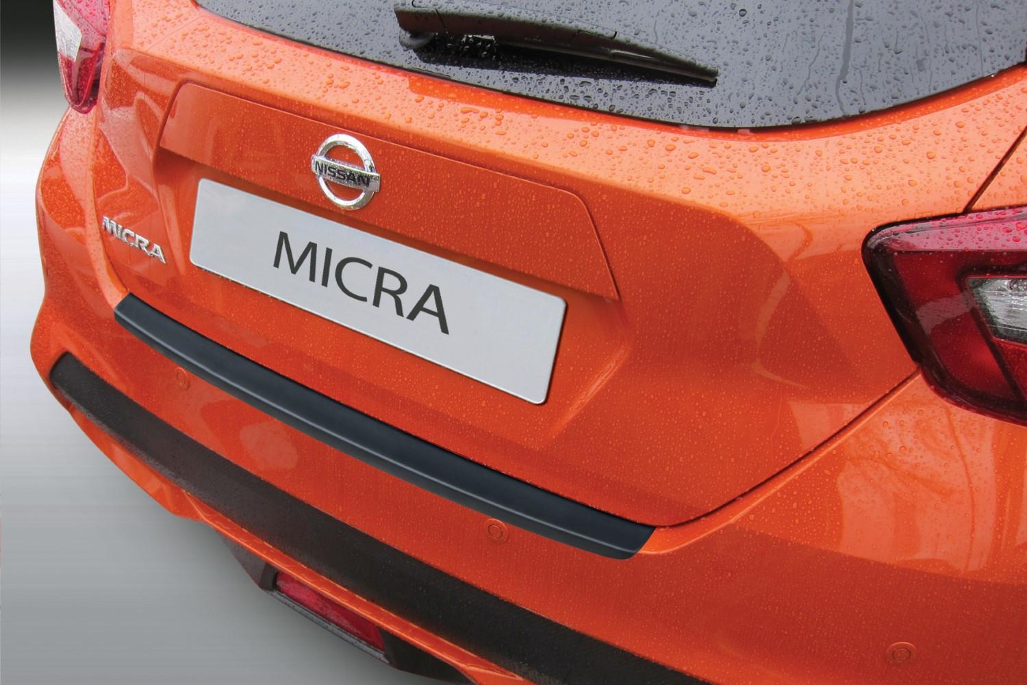 Protection de seuil de coffre convient à Nissan Micra (K14) 2017-présent 5 portes bicorps ABS - noir mat