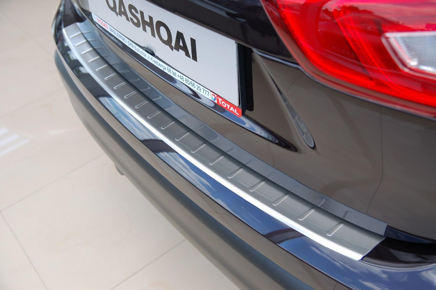 Ladekantenschutz Nissan Qashqai (J11) Edelstahl - Carbon Folie