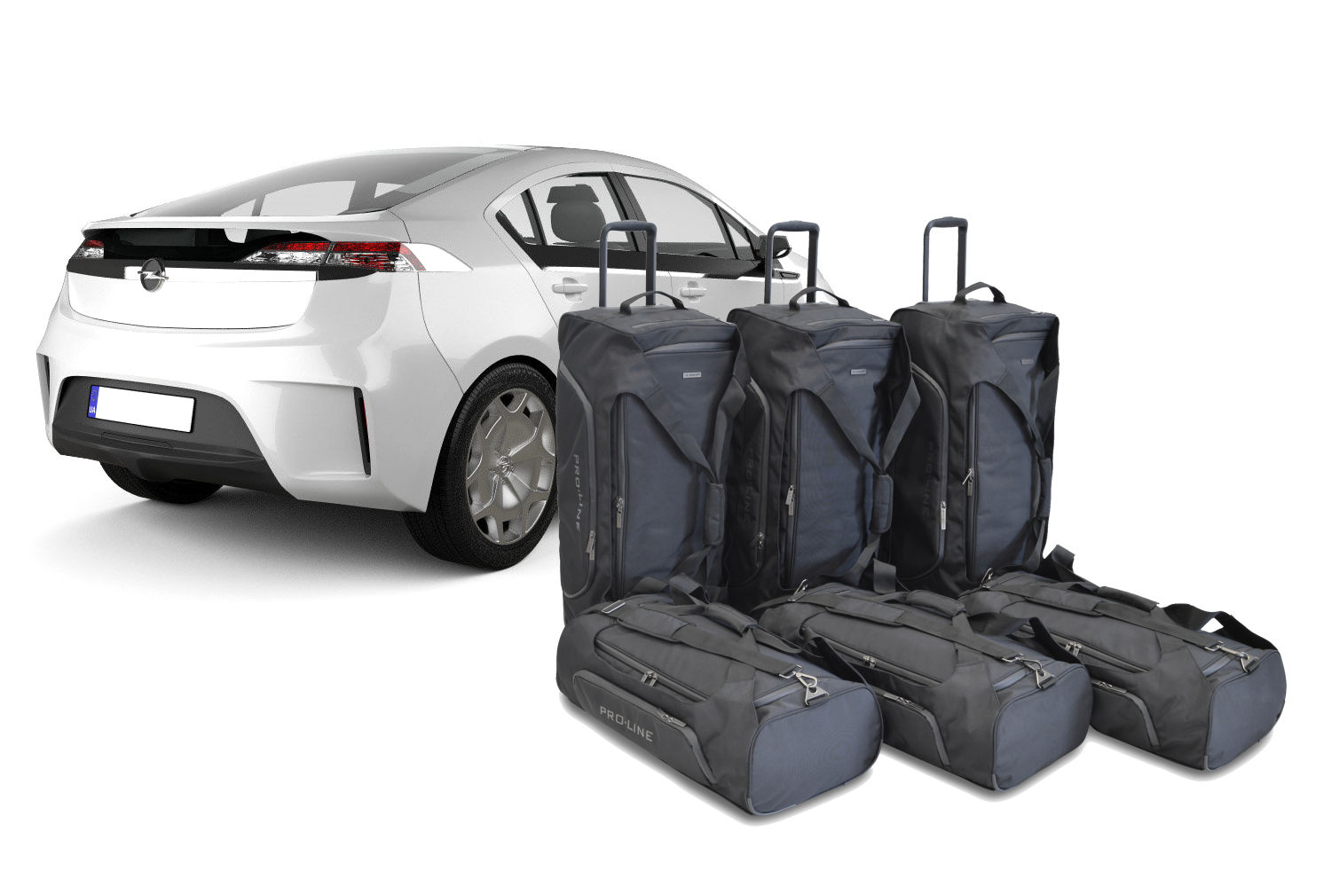 Travel bag set suitable for Opel Ampera 2012-2016 5-door hatchback Pro.Line