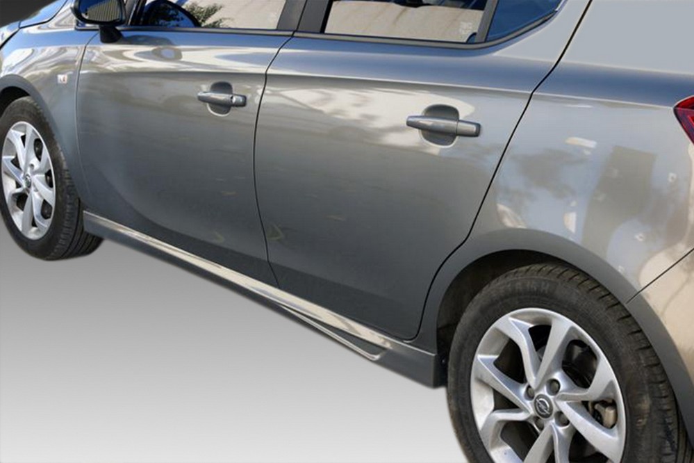 Jupes latérales convient à Opel Corsa E 2014-2019 3 portes bicorps ABS