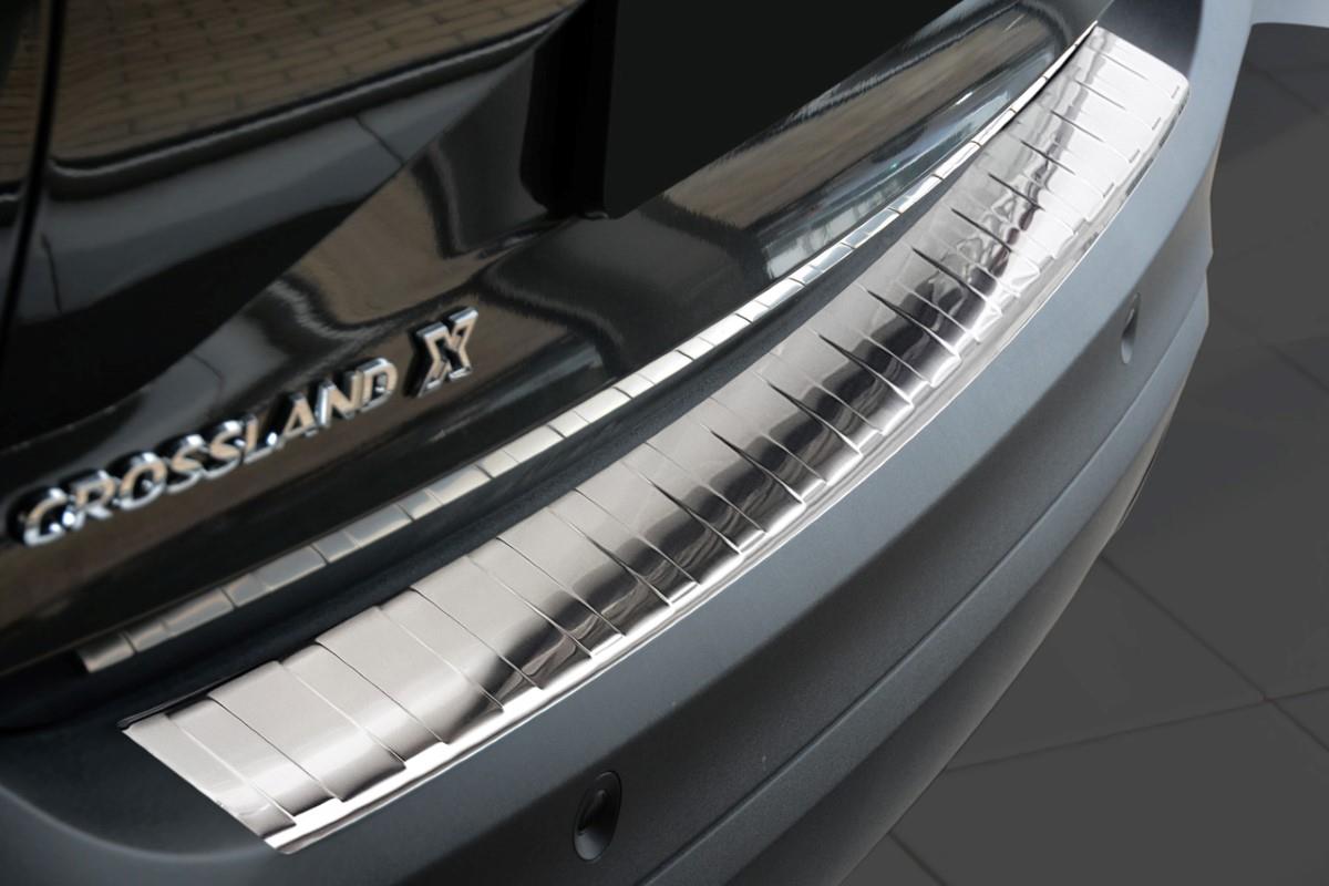 Protection de seuil de coffre Opel Crossland X 2017-présent acier inox brossé