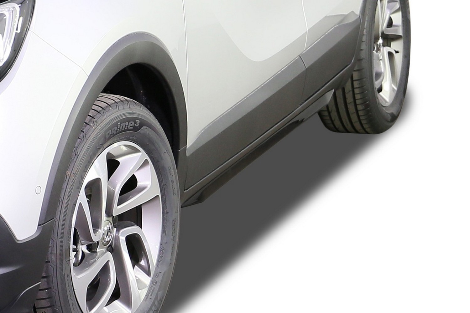 Side skirts suitable for Opel Crossland X 2017-present &#34;Slim&#34; ABS