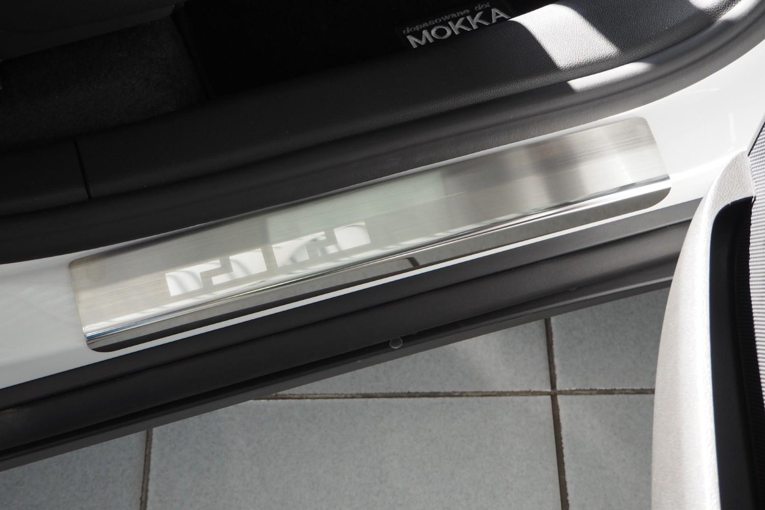 Seuils de portes convient à Opel Mokka - Mokka X 2012-2019 acier inox brossé