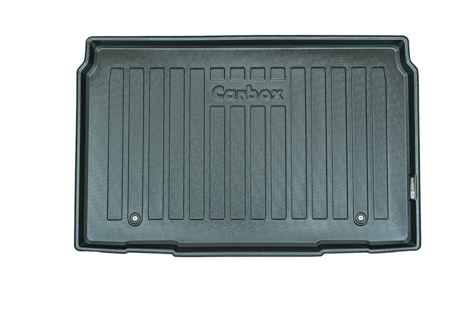 Boot mat suitable for Opel Corsa F 2019-present 5-door hatchback Carbox Form PE rubber - black