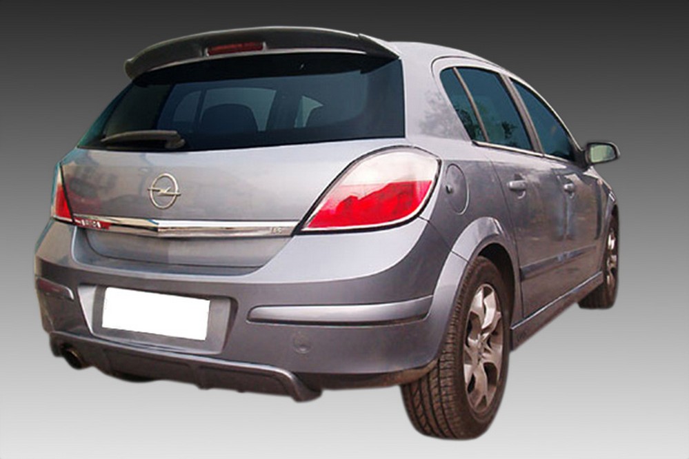 Rear diffuser suitable for Opel Astra H 2004-2010 3 & 5-door hatchback ABS