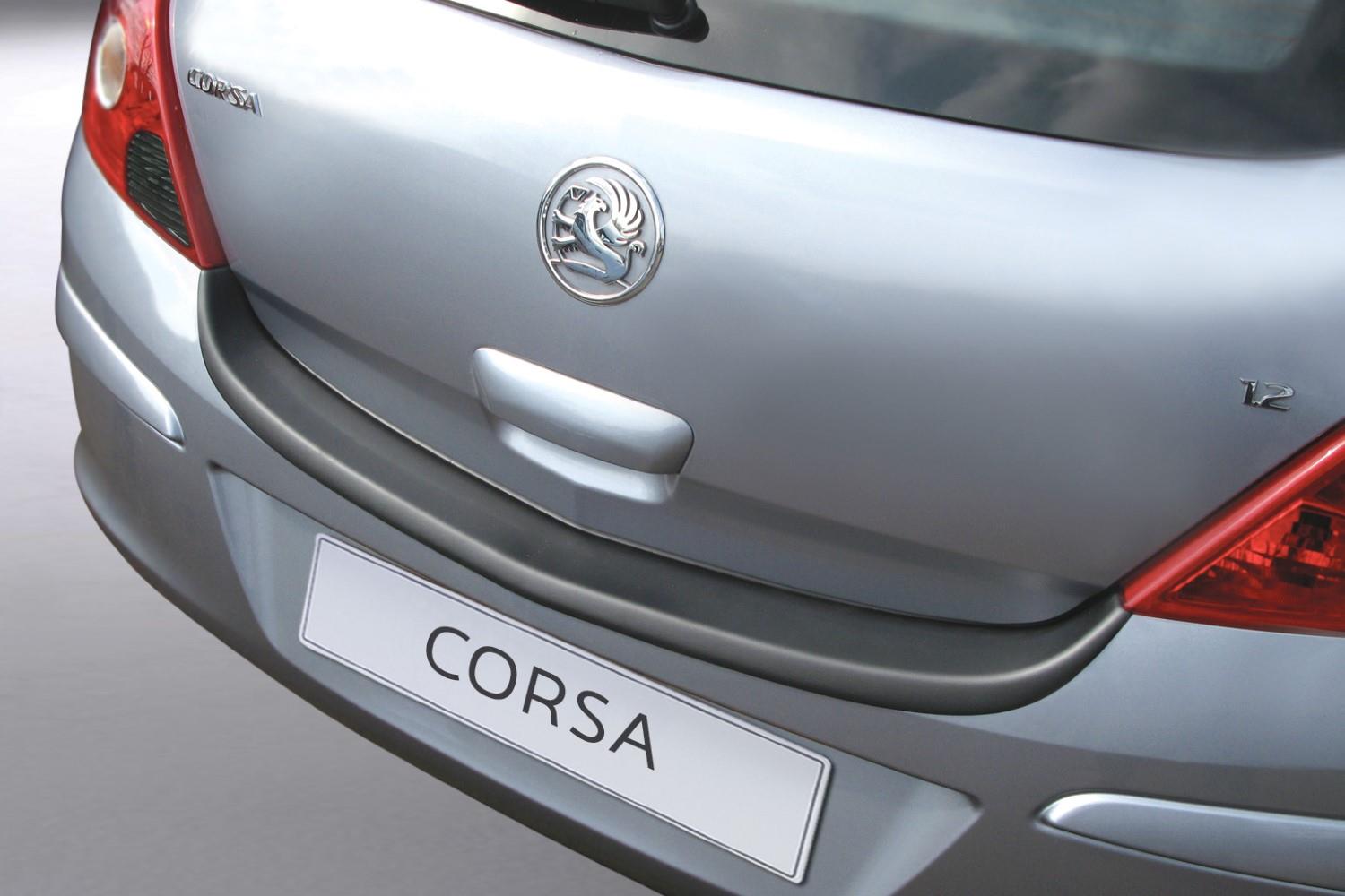Protection de seuil de coffre Opel Corsa D 2006-2014 3 portes bicorps ABS - noir mat