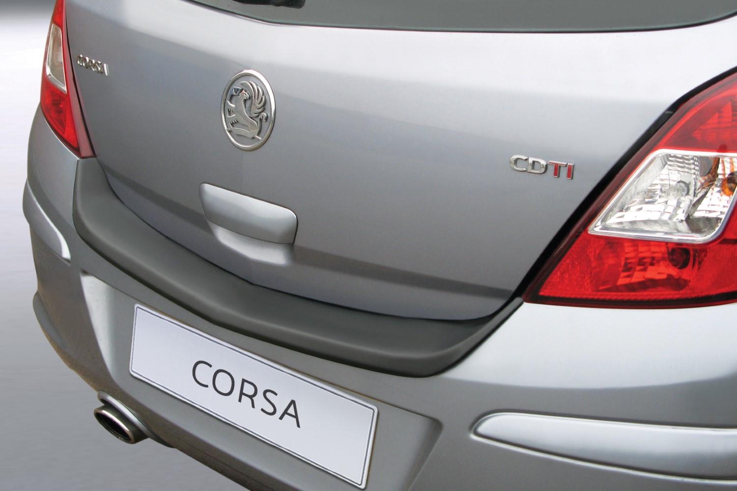 Protection de seuil de coffre Opel Corsa D 2006-2014 5 portes bicorps ABS - noir mat