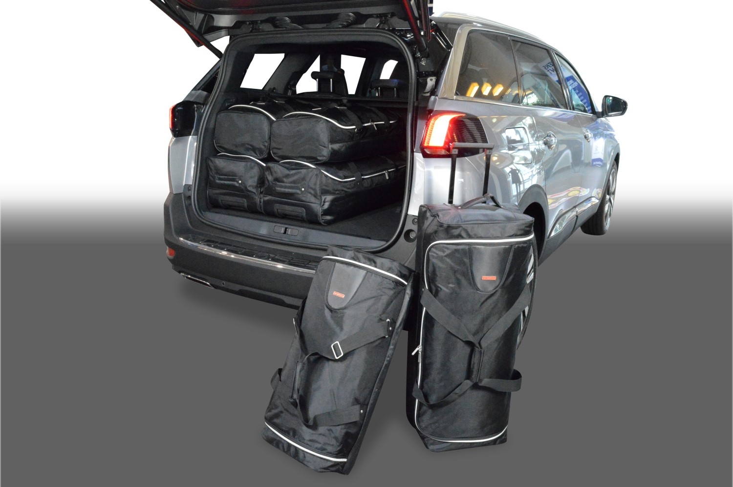 Kofferraumwanne für Peugeot 5008 I MPV (05.2009-06.2017) - Kofferraummatte  rutschfest Schutzmatte - 5/7 Sitze; 3. Reihe umgelegt