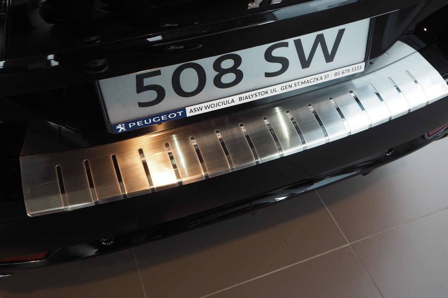 Protection de seuil de coffre Peugeot 508 II SW 2019-présent break acier inox brossé