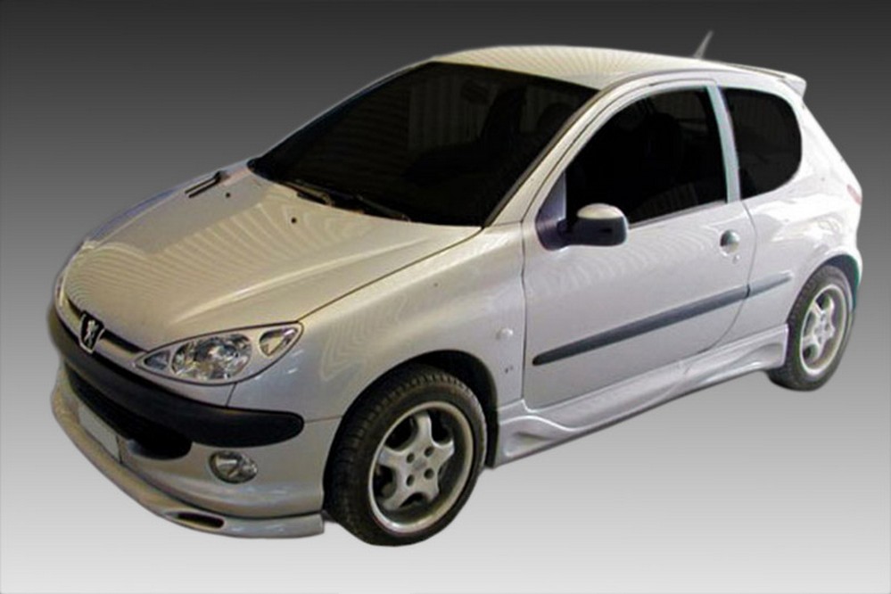 Jupes latérales convient à Peugeot 206 1998-2007 3 portes bicorps ABS