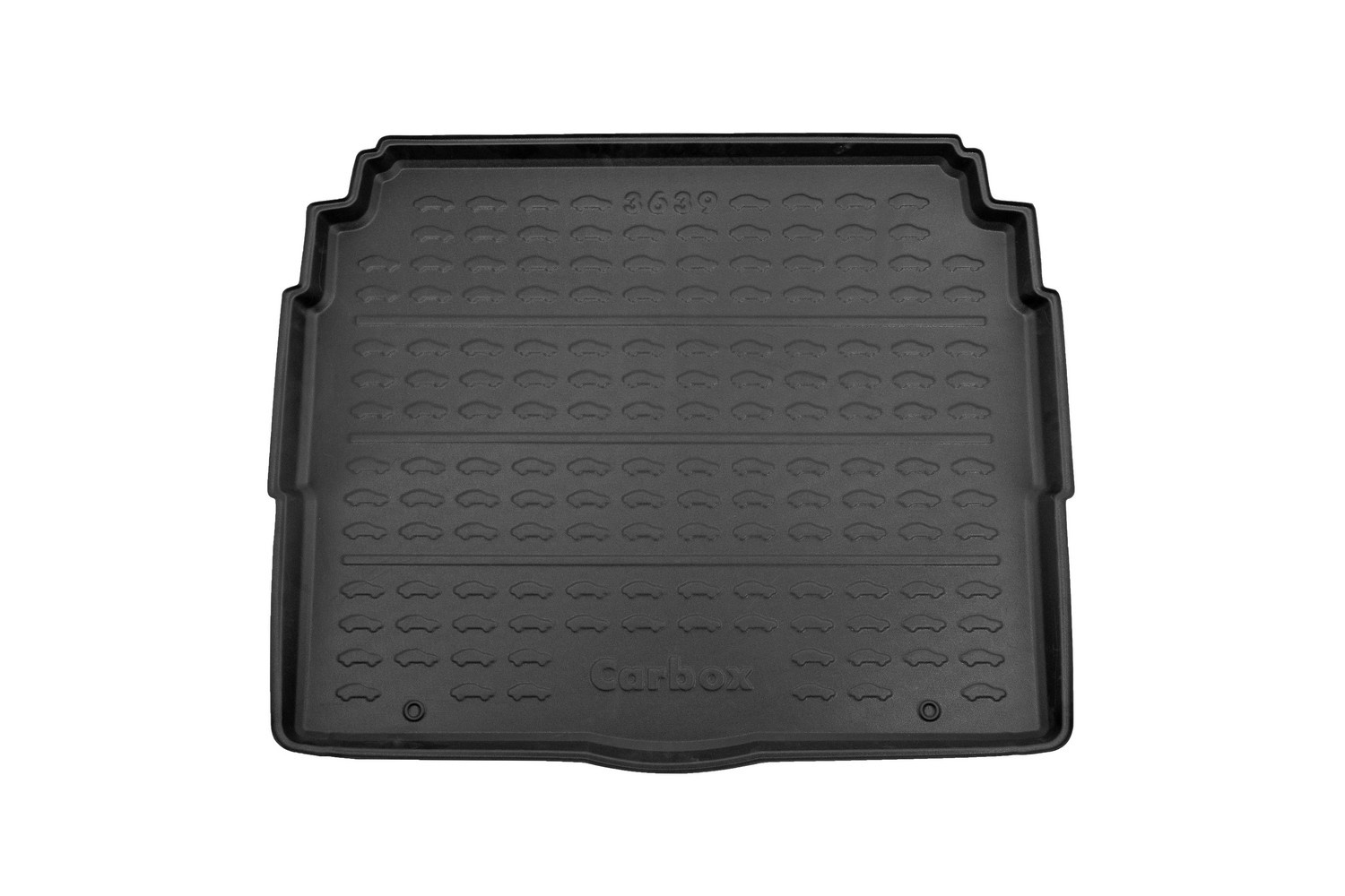 Boot mat suitable for Peugeot 3008 II 2016-2023 5-door hatchback Carbox Form PE rubber - black