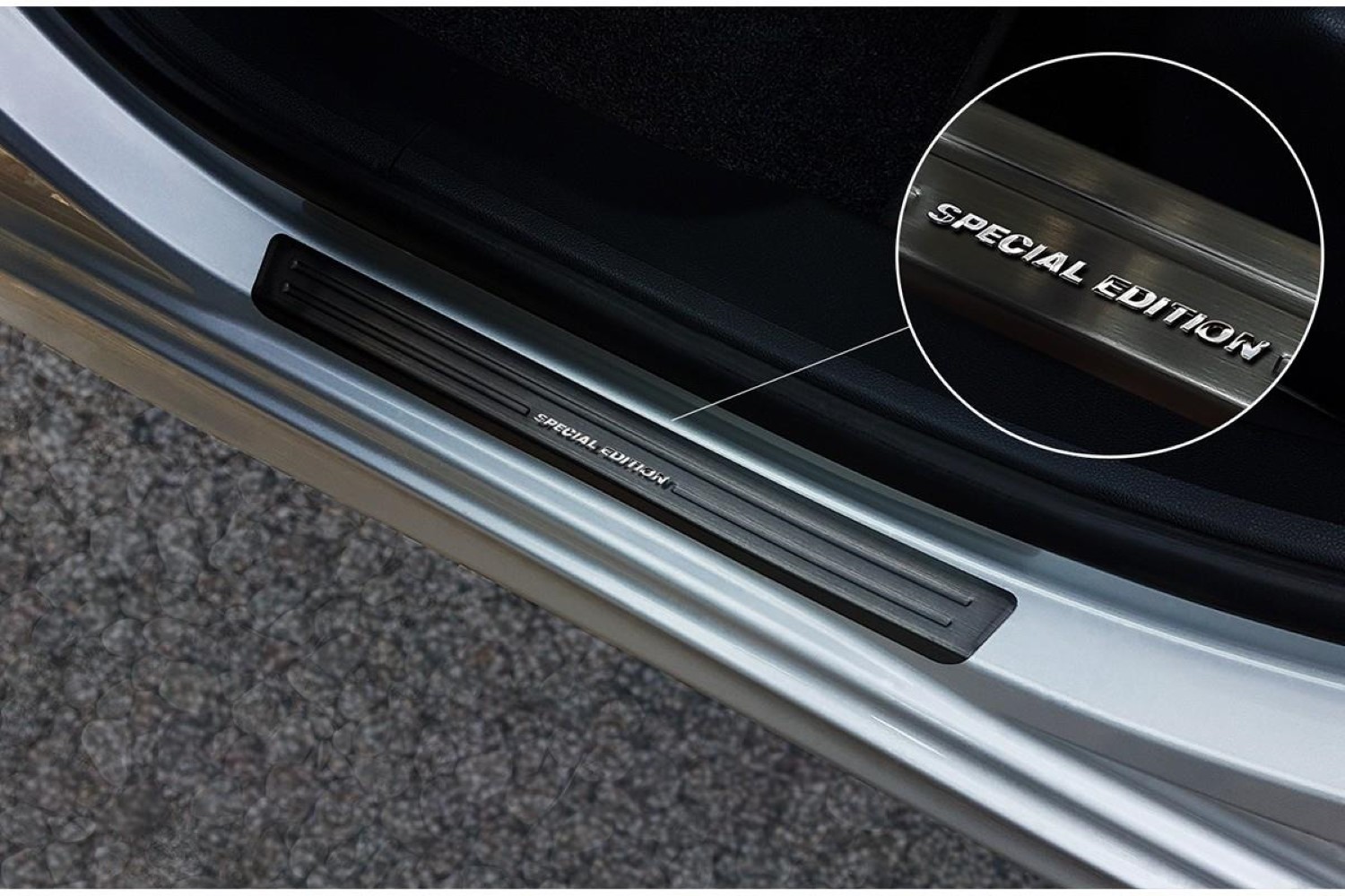 Instaplijsten Peugeot 508 I 2010-2018 4-deurs sedan RVS geborsteld antraciet 4-delig