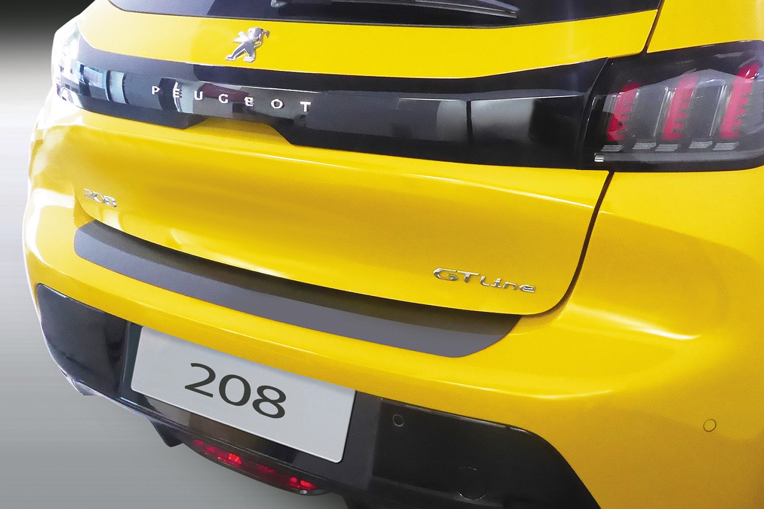 Protection de seuil de coffre Peugeot 208 II 2019-présent 5 portes bicorps ABS - noir mat