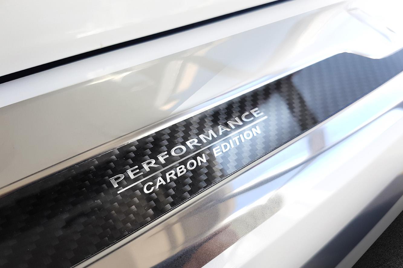 Protection de seuil de coffre convient à Porsche Cayenne III (PO536) 2017- acier inox - carbone