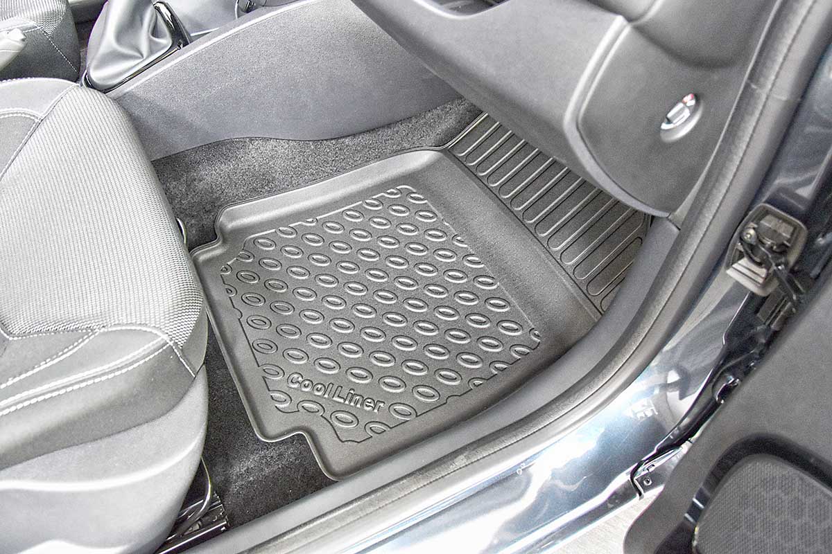 Tapis de sol en caoutchouc pour Renault Clio IV (2012-2019) - tapis de  voiture - noir - Geyer & Hosaja - 873/4C