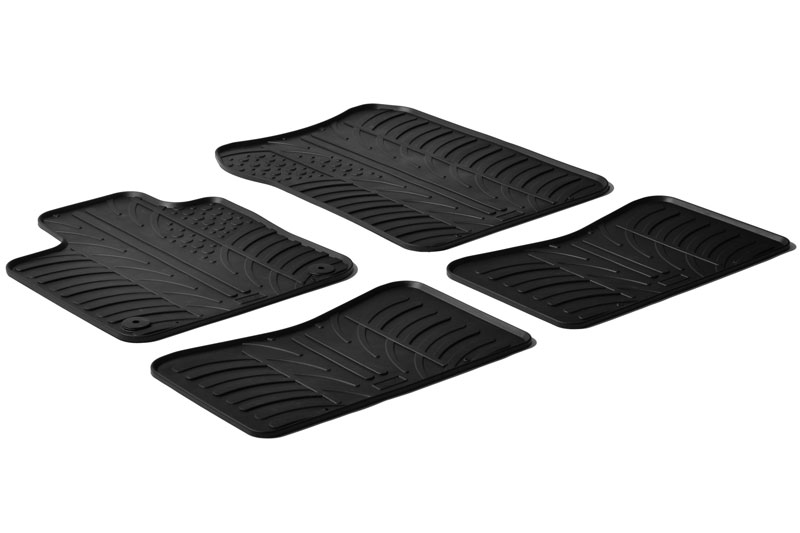 Fußmatten passend für Renault Twingo II 2007-2014 3-Türer Schrägheck Rubbasol Gummi