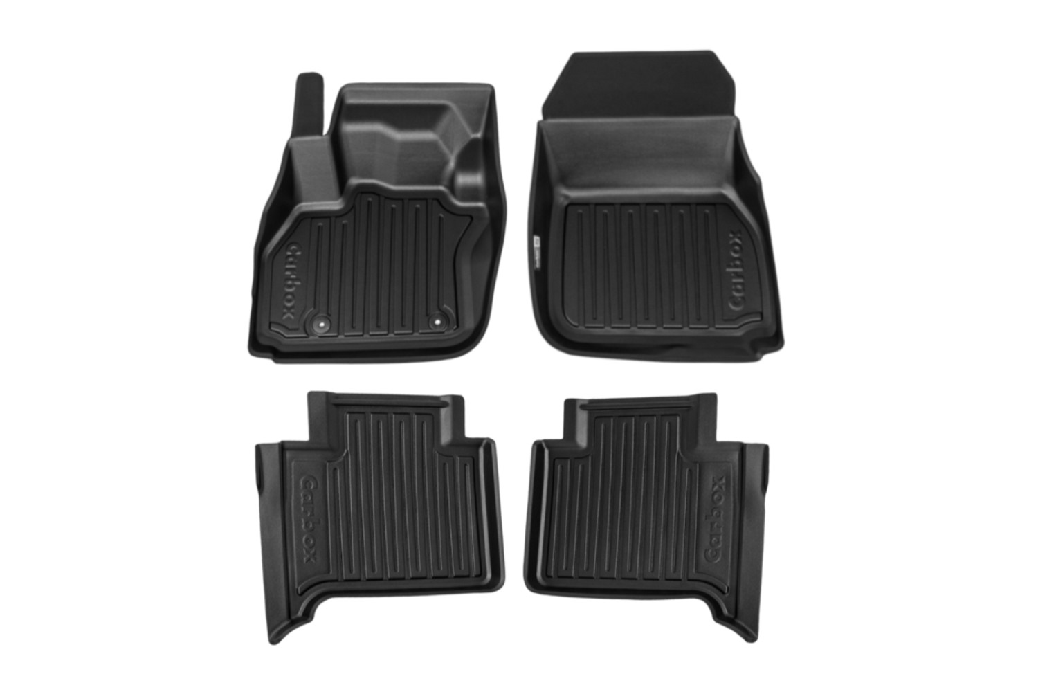 Car mats suitable for Renault Zoë 2012-present 5-door hatchback Carbox Floor PE rubber - front + rear set