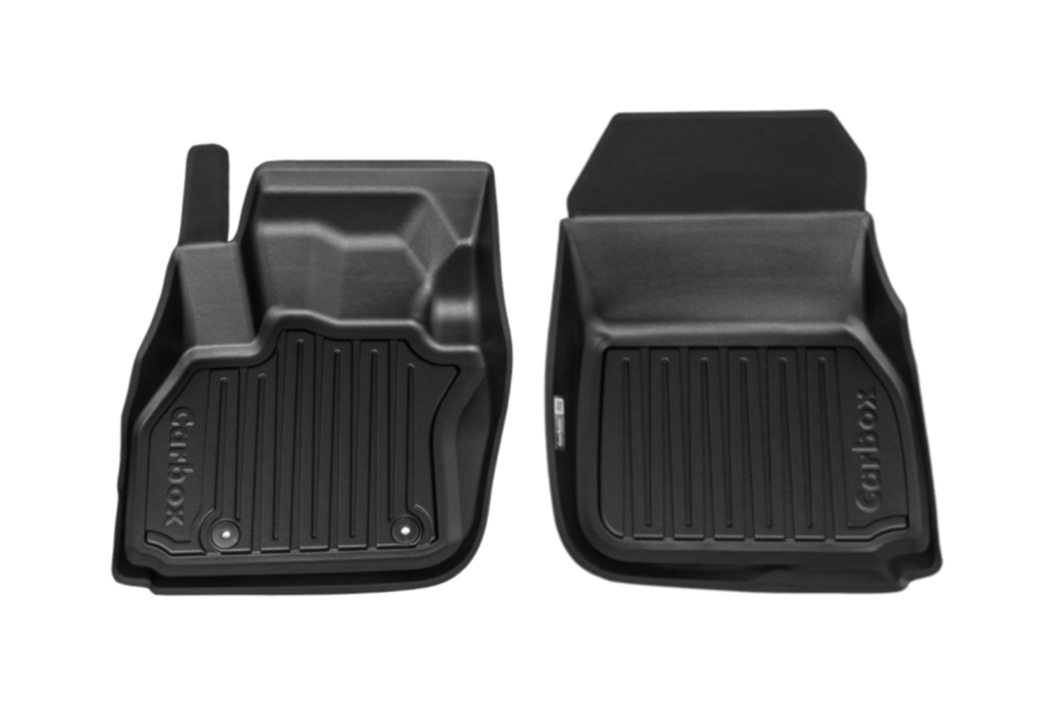 Car mats suitable for Renault Zoë 2012-present 5-door hatchback Carbox Floor Highline PE rubber - front set