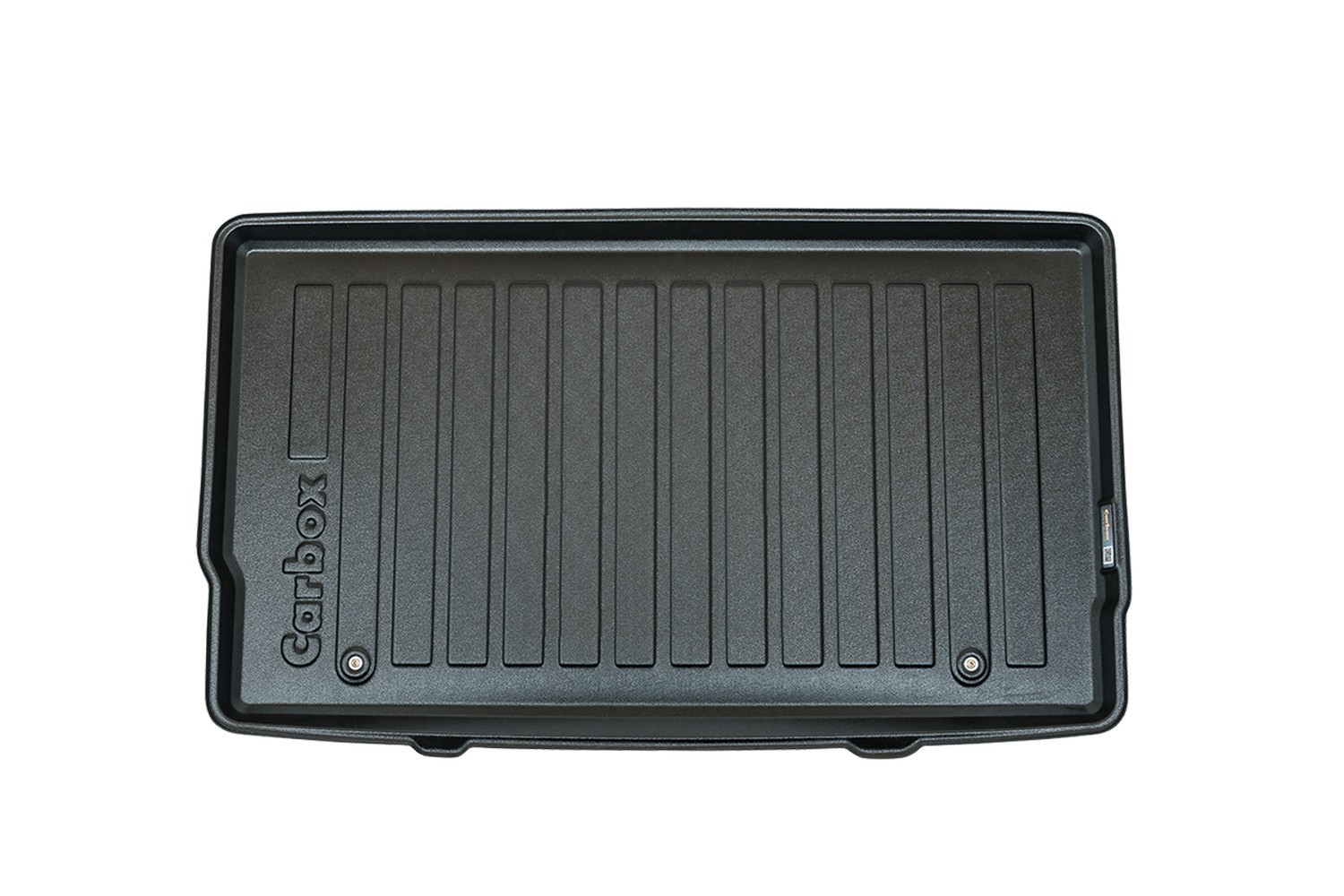 Boot mat suitable for Renault Zoë 2012-present 5-door hatchback Carbox Form PE rubber - black