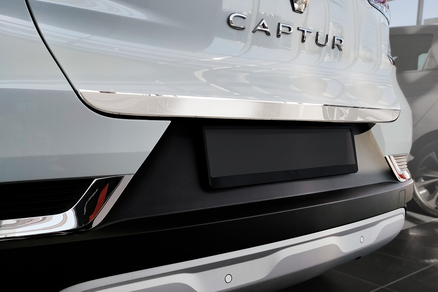 Heckklappenzierleiste passend für Renault Captur II 2019-heute Edelstahl hochglanz