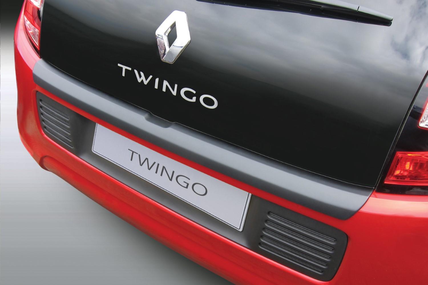 Protection de seuil de coffre convient à Renault Twingo III 2014-présent 5 portes bicorps ABS - noir mat