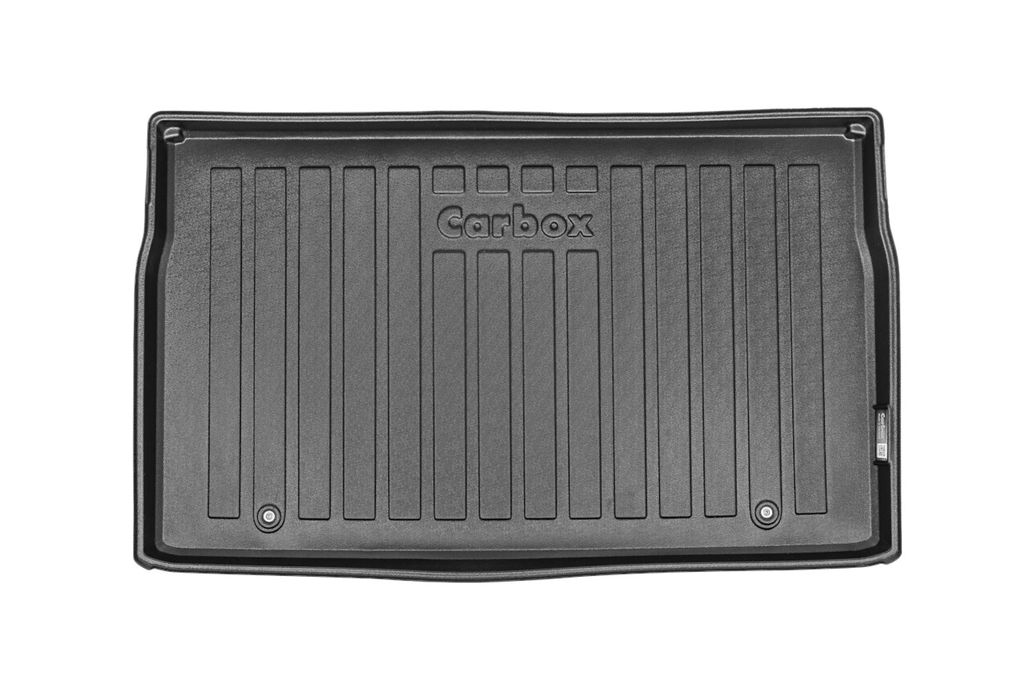 Boot mat suitable for Renault Clio V 2019-present 5-door hatchback Carbox Form PE rubber - black