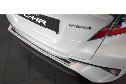 Toyota C-HR 2016-> rear bumper protector stainless steel high gloss - carbon