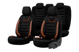 Seat covers universal Iconic Black - Terracotta (1)