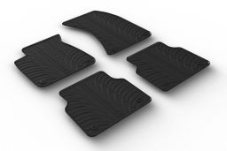 Car mats Audi A8 (D4) 2010-2017 4-door saloon set anti-slip Rubbasol rubber (AUD1A8FR) (1)