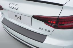 Rear bumper protector Audi A4 (B9) 2018-2019 4-door saloon ABS - matt black (AUD26A4BP) (1)
